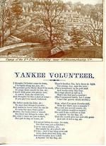 07x121.3 - Yankee Volunteer with View of Camp of 5th Pen Cavalry near Williamsburg, VA, Civil War Songs from Winterthur's Magnus Collection
